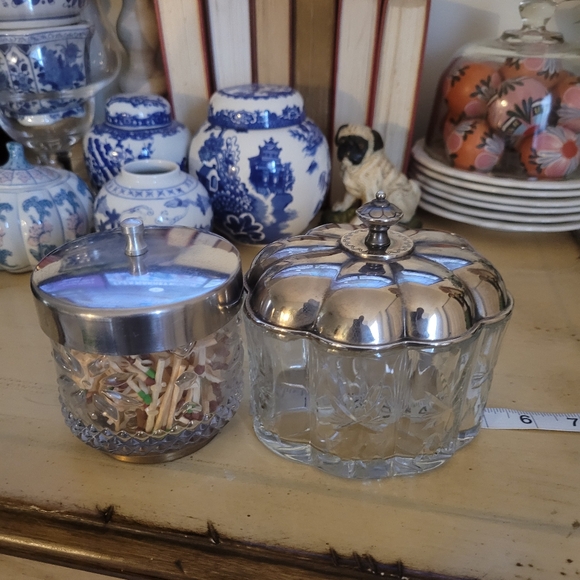 Godinger powder/ trinket box silver and crystal - Picture 8 of 10